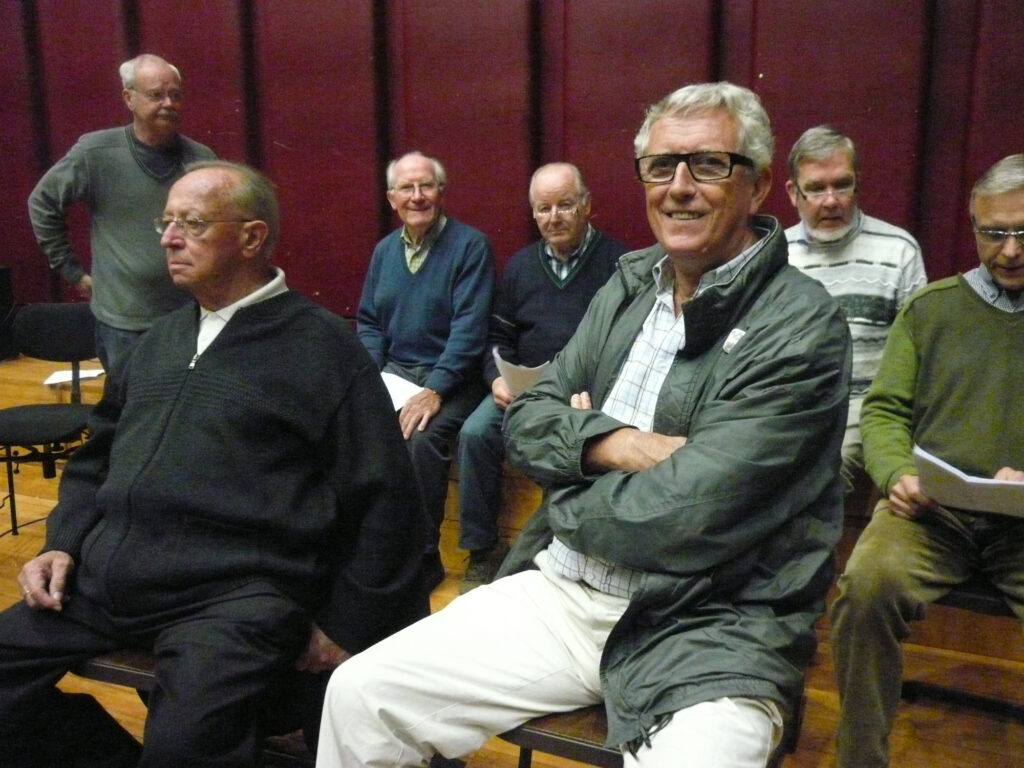 Op het podium van de Blauwe zaal - Tenoren